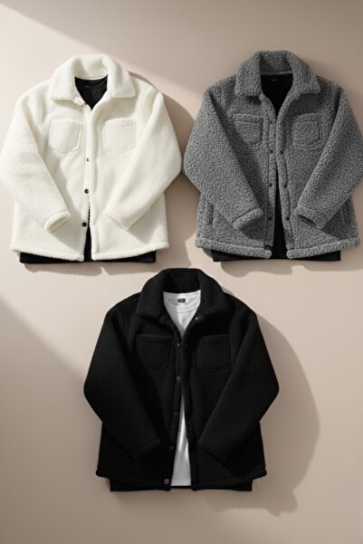 OTAKU Σετ 3 τεμαχίων Unisex βελούδινο μπουφάν με διπλή τσέπη