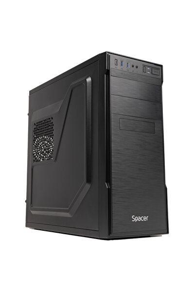 Spacer PC Case "APOLLO" Middle Tower, ATX, 250W, USB 3.0 x 2, USB Type C, HD audio, black