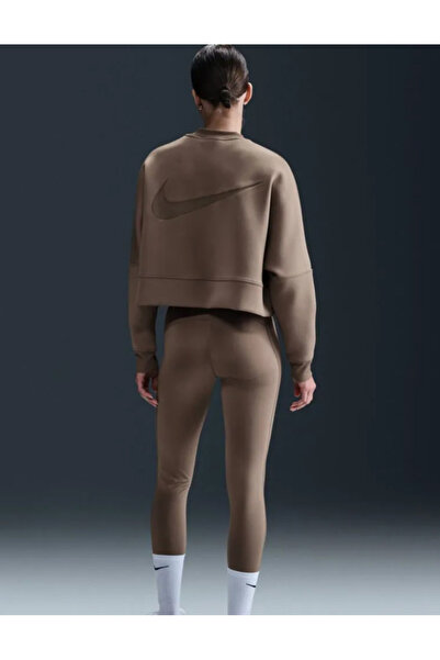 Nike Dri-Fit Oversized Crew-Neck Cropped Training Kadın Sweatshirt (yousports)