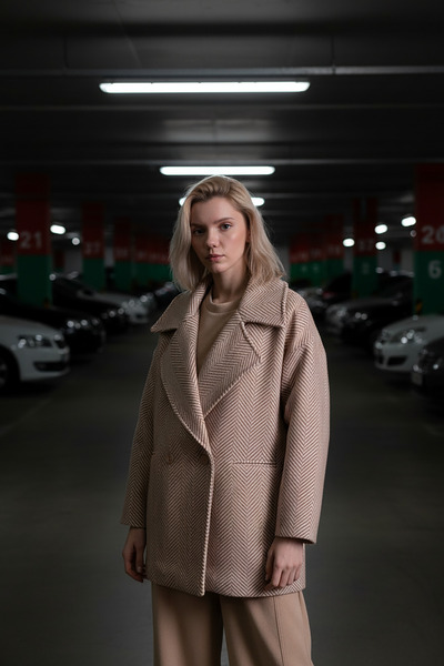 dml giyim Ovarsize Kaşe Kaban