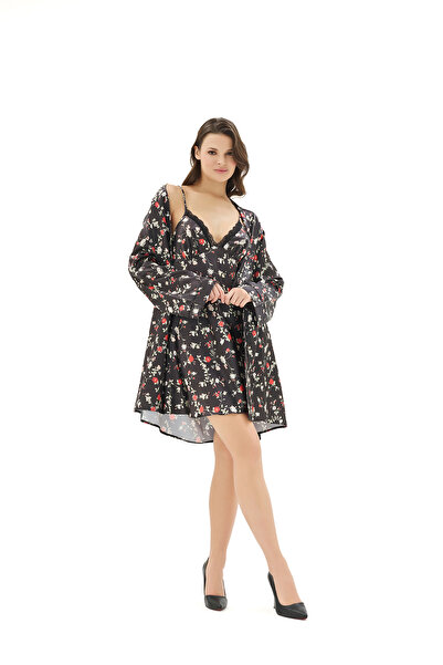 MOONGIRL KADIN SATEN KISA İKİLİ TAKIM