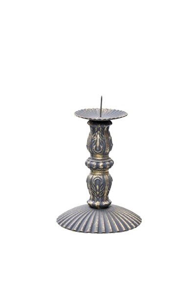 OEM Candle holder, metal, LEWE, Royal plus, golden grey, 17x10 cm
