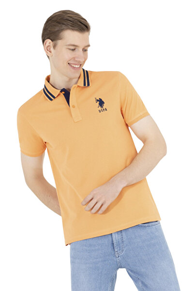 U.S. Polo Assn. Men's Orange Basic Polo Collar T-Shirt