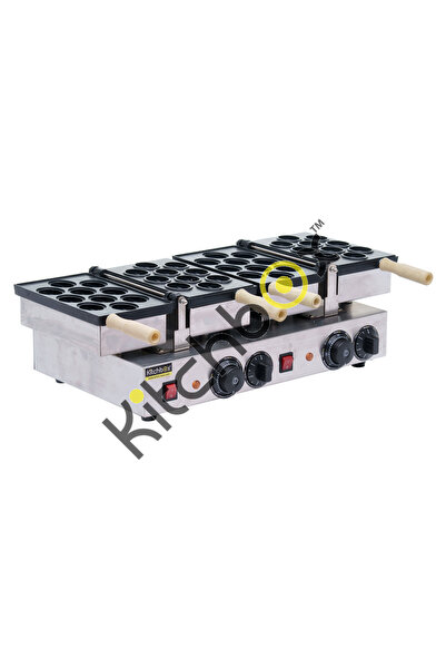 Kitchbox Ticari Endüstriyel Ceviz Waffle Makinesi (20'li)