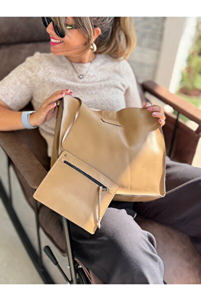 Tuvita Collection Bodrum حقيبة كتف نسائية مصنوعة يدويًا من الجلد الطبيعي بنسب...