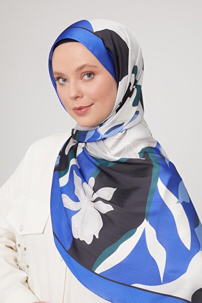 Levidor Saks Soyut Çiçek Desen Brand Şal