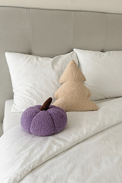 EYPRICH Teddy Decorative Pine Tree Pillow and Pumpkin Pillow