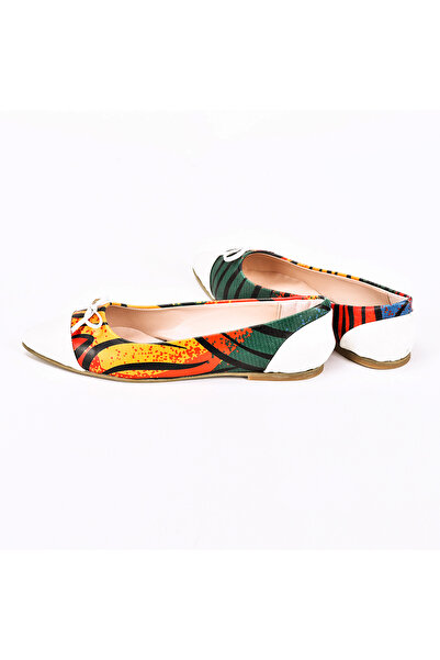 JustBow Printed Women's Ballerinas with Bow Detail