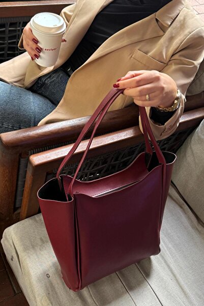 La La'Graccio Paris Geantă de umăr Lagraccio Paris pentru femei, roșu claret