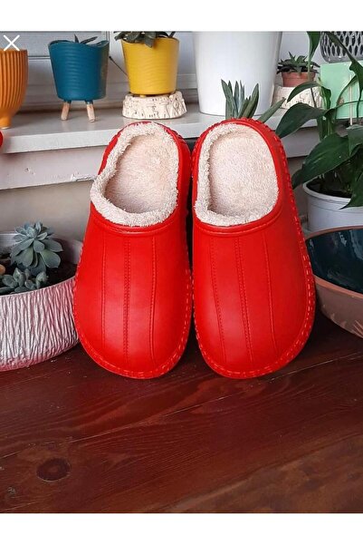 AkınalBella Women's Fur-Lined Non-Slip Sole Warm Office Home Slippers