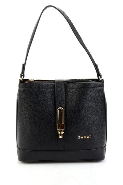 Bambi Siyah Kadın Omuz Çantası C06004594509