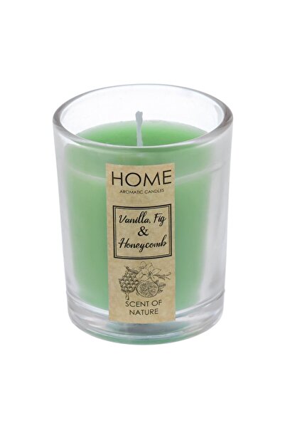MYONNA IT & E- COMMERCE Paraffin Scented Candle - Vanilla, Fig & Honey, Green, Ø5cm x 6.5cm