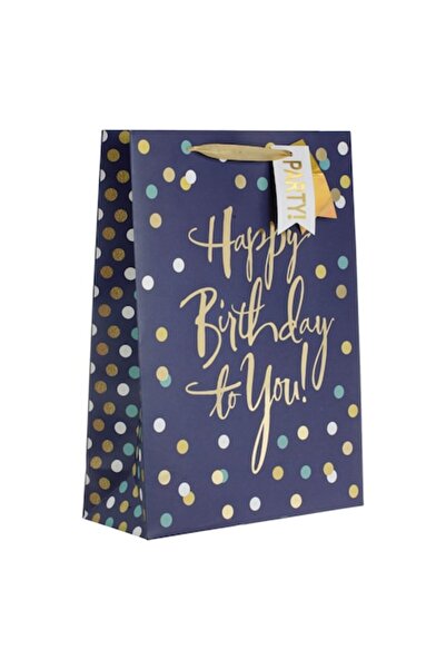 SHOPIENS Подаръчна Чанта, с мотив „Честит рожден ден“, многоцветна, 30x12x42см