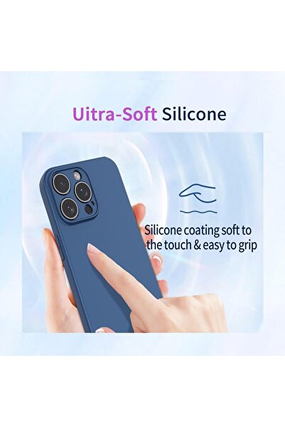 Flippy Protective Case for Oppo Reno 11 F — Liquid Silicone, Microfiber Interior, Blue