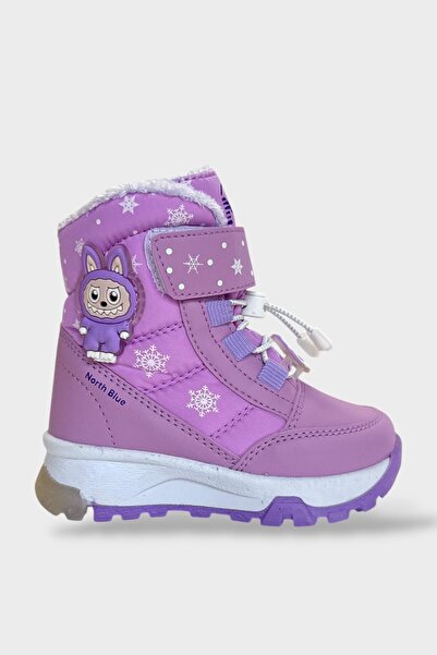 Liger Waterproof and Cold-Proof Baby Kids Boots with Fur Inside Lilac