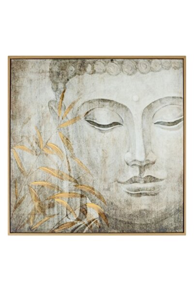 SHOPIENS Pictură în ulei, model Buddha, ramă din plastic, 57x57x2,5 cm