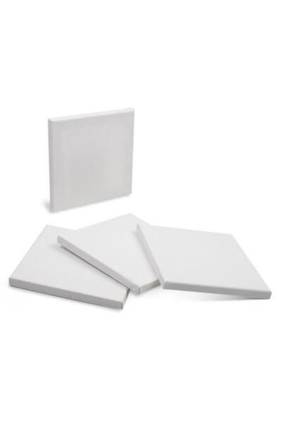 MYONNA IT & E- COMMERCE Set de 4 panouri pânză albă, 20x20 cm