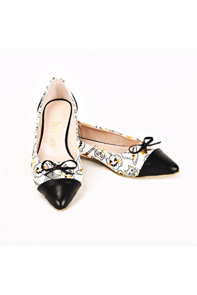 JustBow Printed Women's Ballerinas with Bow Detail