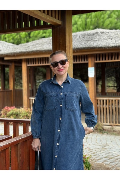 polo live Kot Elbise mavi