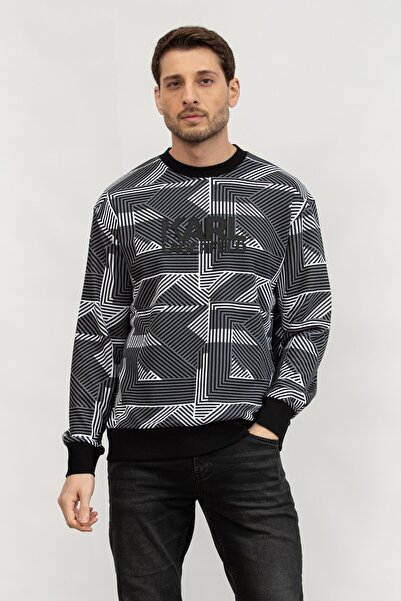 Karl Lagerfeld Erkek Bisiklet Yaka Sweatshirt