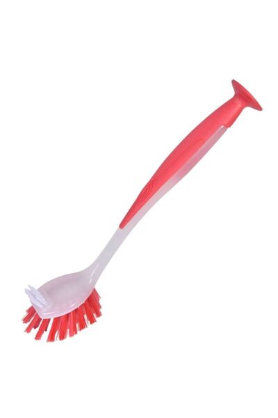 SHOPIENS Perie de vase din plastic roșie cu ventuză, 24 cm - MYONNA
