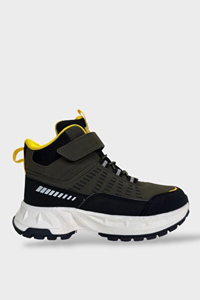 Liger Children's High-Top Basketball Style Sneakers Khaki