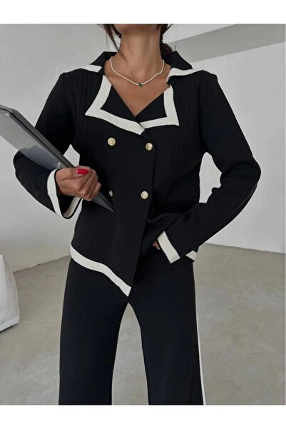 Cemre Life Button Detailed Women's Knitwear Set