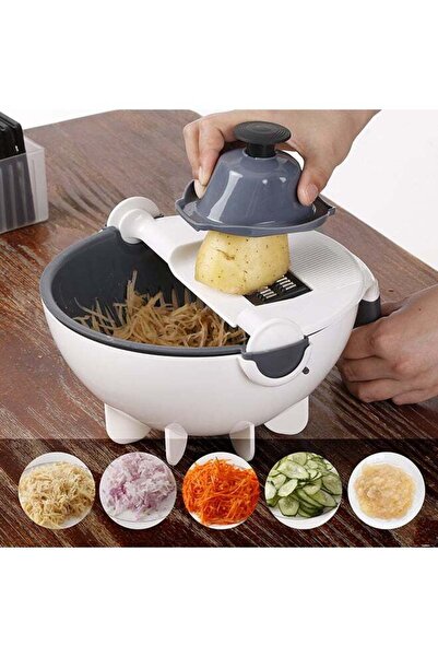 Generic Multifunctional Food Cutter White/Grey 23.5 x 13 x 23cm