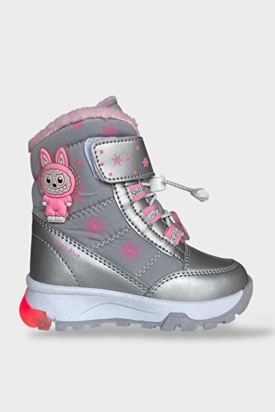 Liger Waterproof and Cold-Proof Baby Kids Boots with Fur Inside Gray - Powder
