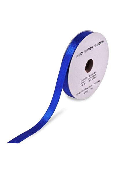 SHOPIENS Panglică de satin, nailon, dimensiune 15m x 1cm, culoare albastru