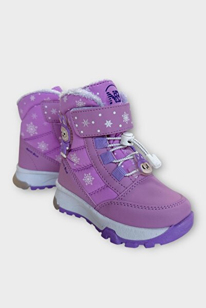 Liger Waterproof and Cold-Proof Baby Kids Boots with Fur Inside Lilac