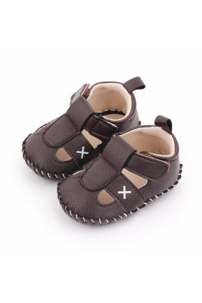 BebeNou Pantofi de bebeluși maro cu decupaje MBd2617-2-sa4