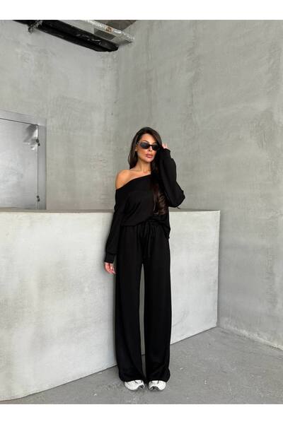 dolu butik Kayik Yaka Tracksuit Set