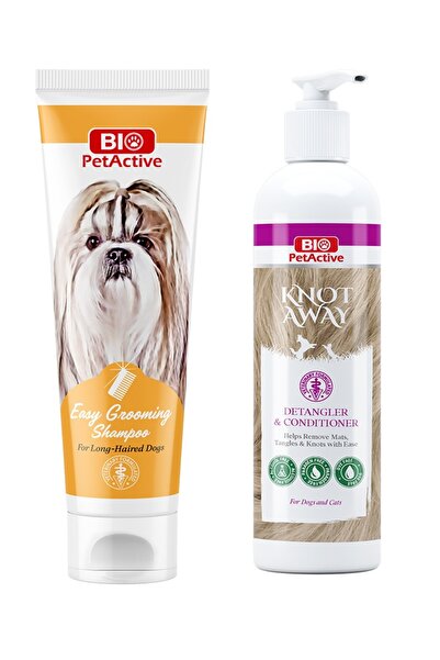 Bio PetActive Easy Grooming Uzun Tüylü Köpek Şampuanı 250 ML + Knot Away Kıtık Açıcı Krem 2 Li Set