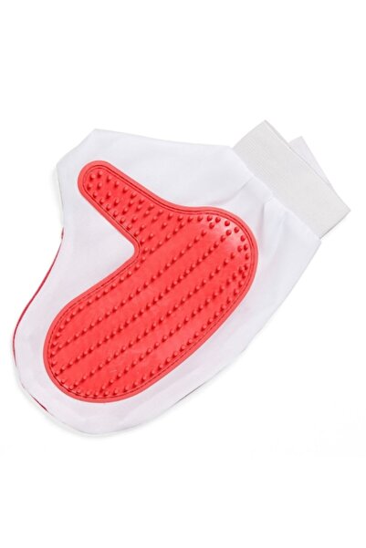 SHOPIENS Mănușă de curățare și masaj pentru animale, roșie, 17,5x23,5cm