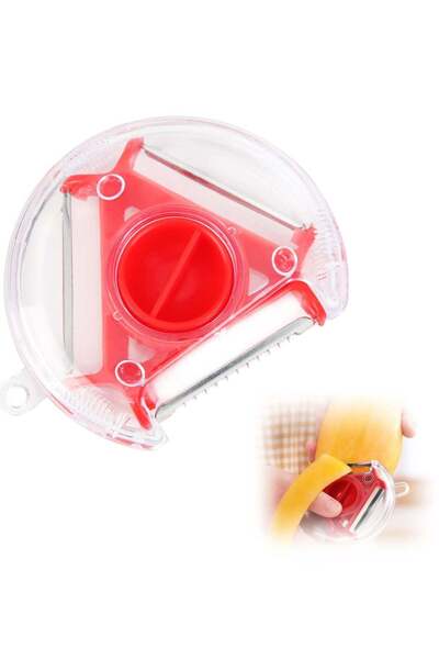 Generic مجموعة مقشرة خضراوات دوارة من الفولاذ المقاوم للصدأ مكونة من 5 قطع بم...