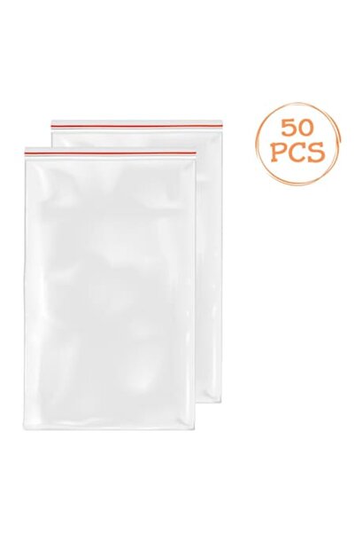 MYONNA IT & E- COMMERCE Set de pungi de plastic cu fermoar, 12x18 cm, transpa...