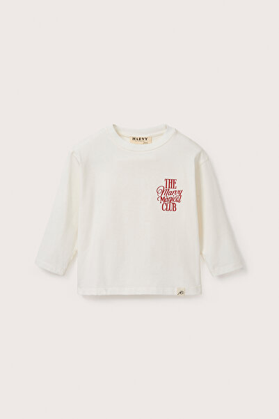 Marvy The Magical Club Ecru Printed Long Sleeve Tshirt