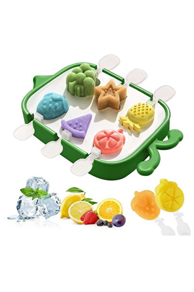 Generic GUDOO Ice Lolly Moulds with Sticks 6 Pieces Mini Ice Pop Moulds Silicone for Baby Food Grade BPA Fr