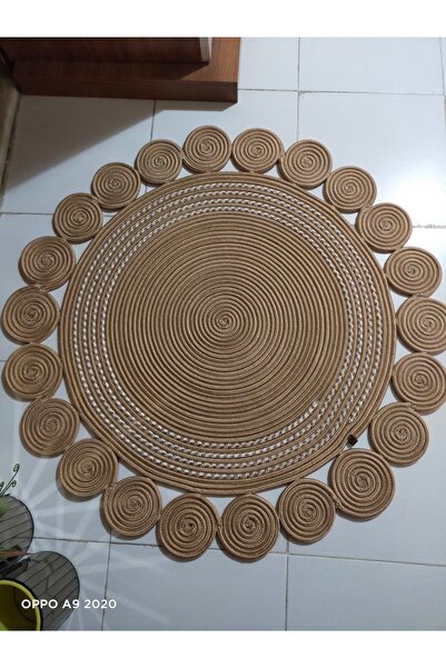 Fancybag desing El yapımı banyo paspasi yıkanabilir tress hasır ipden büyük b...