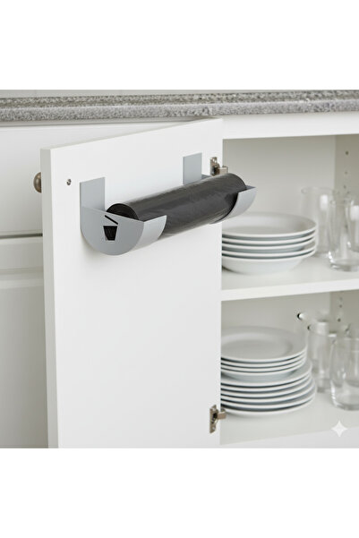 Yuflin Design منظم أكياس القمامة القابل للتعديل داخل الخزانة - حامل عملي وأنيق ومناسب لجميع الأحجام - قطعتان