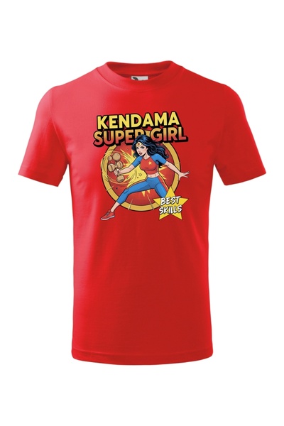 Funny Gift Tricou cu maneca scurta pentru fete, Kendama Super Girl