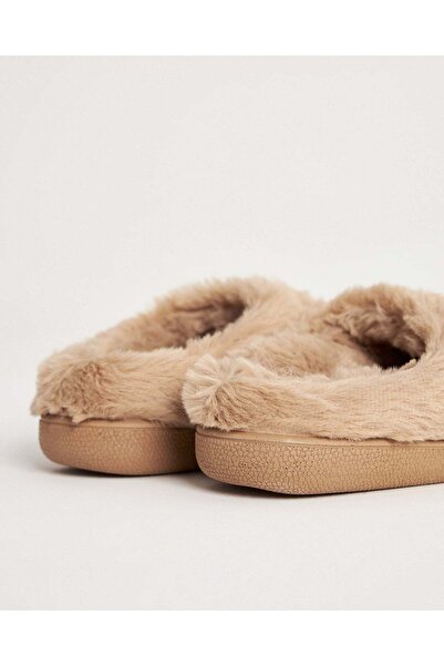 Chirpy Children's Winter Furry Brown House Slippers Polyurethane Sole Comfortable Home Shoes - Agdo