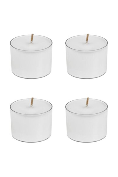 SHOPIENS Lumânări tip pastilă cu aromă de ocean, set de 4, albe, timp de arde...