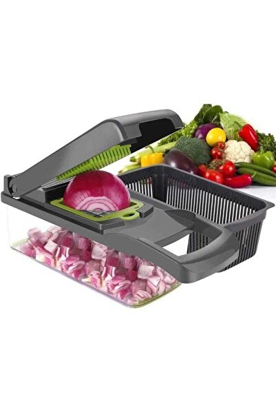 Generic 12 in 1 Vegetable Chopper, Multifunctional Mandoline Slicer Dicer Household Kitchen for Onion, Garl