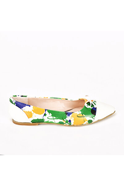 JustBow Printed Women's Ballerinas with Bow Detail