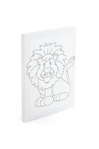 MYONNA IT & E- COMMERCE Set pictură pe pânză – Design leu, 15x20 cm, 5 vopsel...