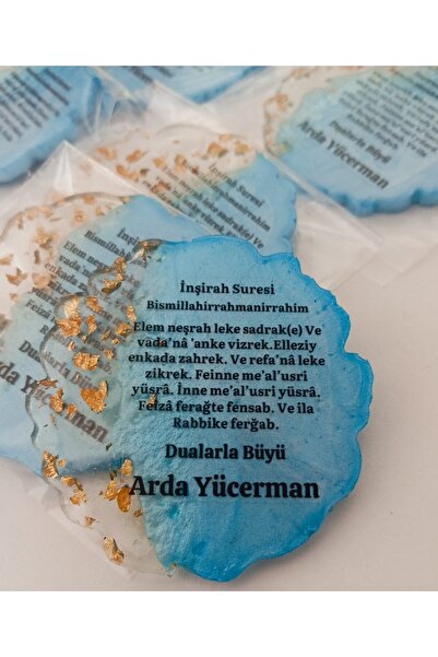 sevgiliatolyemm mutluluk getirmesi dileğiyle Mavi Epoksi Magnet (10 Adet) Yen...