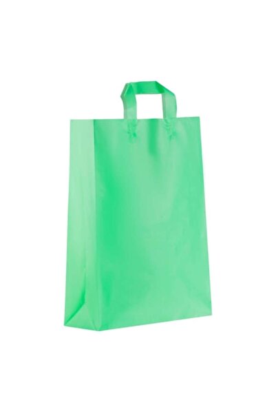 MYONNA IT & E- COMMERCE Pungă de cadou din plastic verde mentă 33x14x45 cm