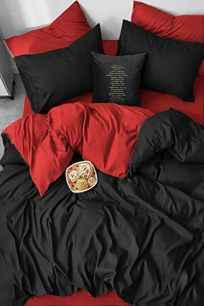 İQON طقم غطاء لحاف مع ملاءة مطاطية لسرير فردي OUTLET KRMZI-SYH (خطأ في التصنيف)